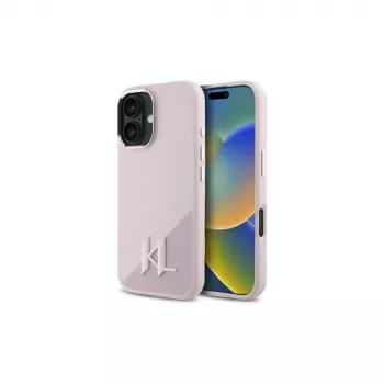 Karl Lagerfeld Funda rígida Shadow Metal Initial MagSafe para Apple iPhone 16 6,1