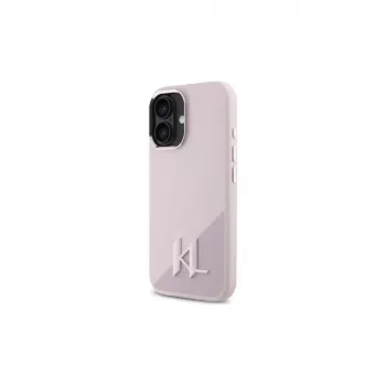 Karl Lagerfeld Funda rígida Shadow Metal Initial MagSafe para Apple iPhone 16 6,1
