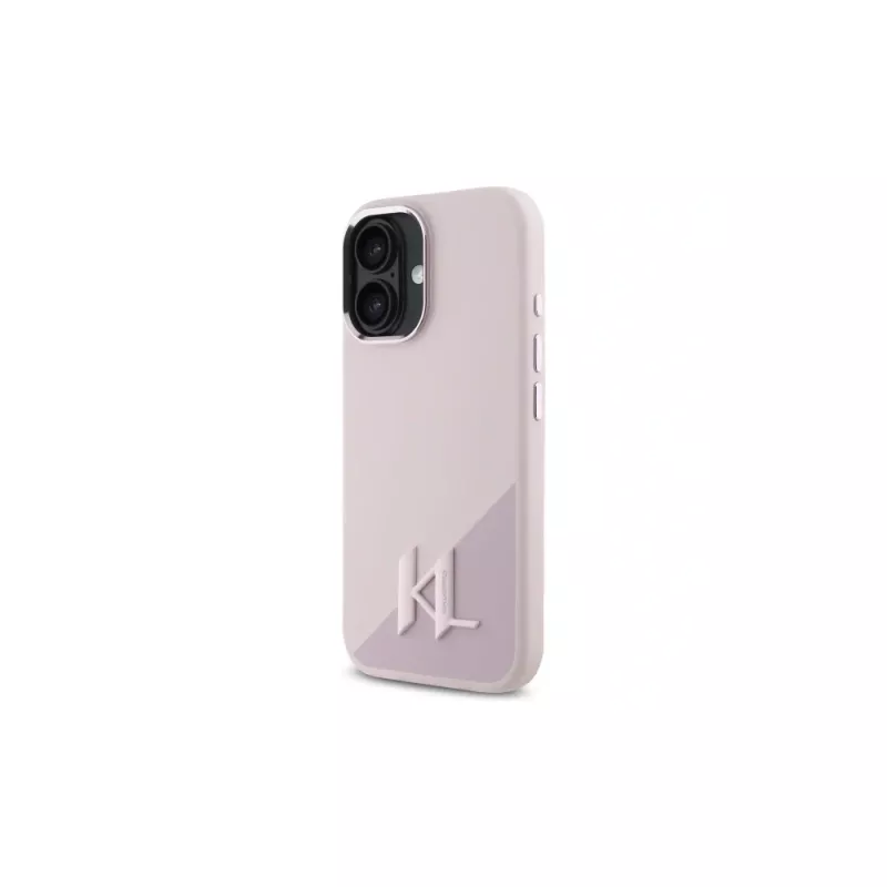 Karl Lagerfeld Funda rígida Shadow Metal Initial MagSafe para Apple iPhone 16 6,1