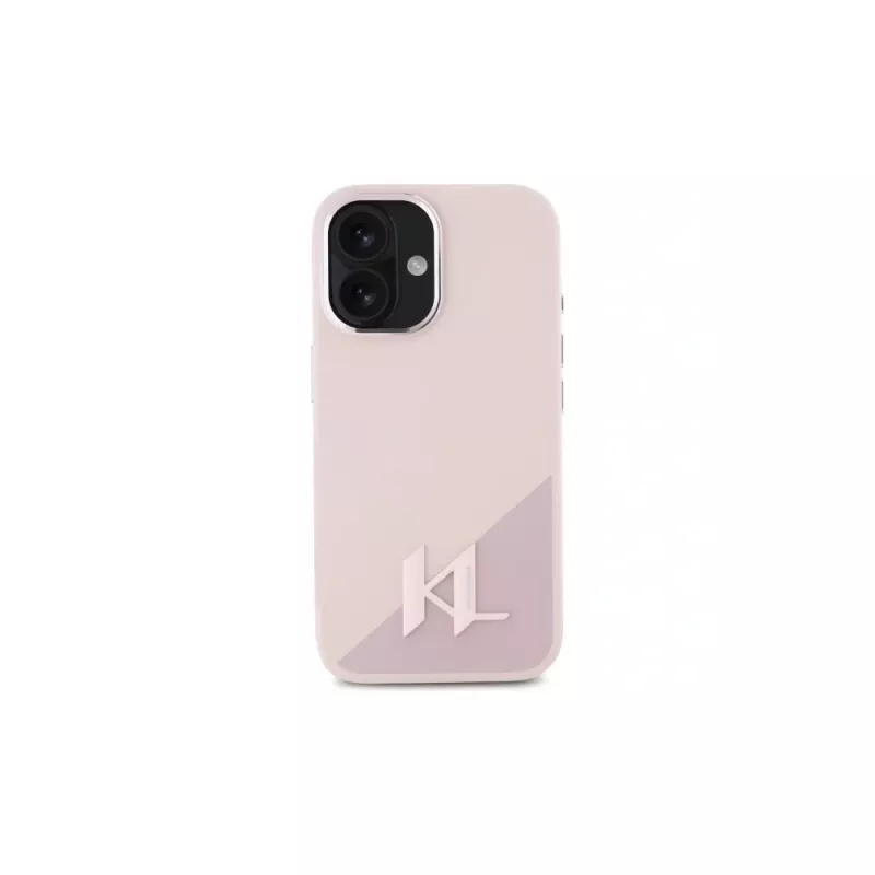 Karl Lagerfeld Funda rígida Shadow Metal Initial MagSafe para Apple iPhone 16 6,1
