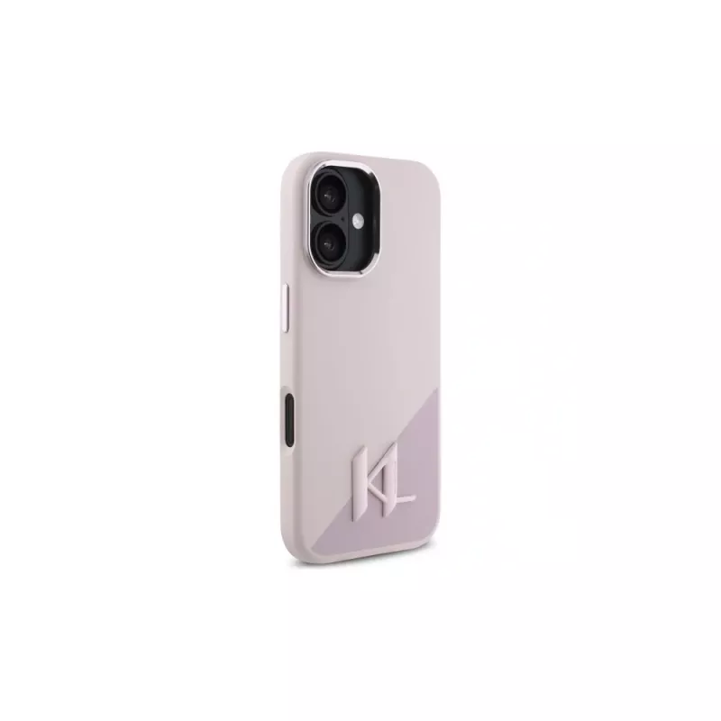 Karl Lagerfeld Funda rígida Shadow Metal Initial MagSafe para Apple iPhone 16 6,1