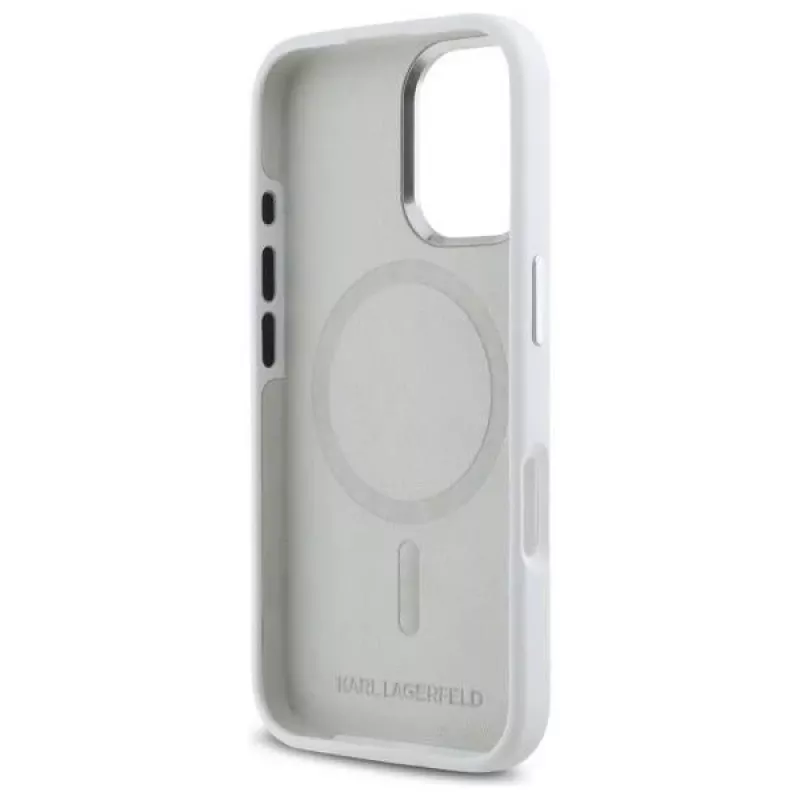 Karl Lagerfeld KLHMP16SSCMKMPCH Funda rígida de silicona para Apple iPhone 16 6,1