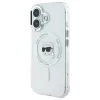 Karl Lagerfeld KLHMP16SHLSKIH funda rígida IML Metal Karl Head MagSafe para Apple iPhone 16 de 6,1 pulgadas, blanca