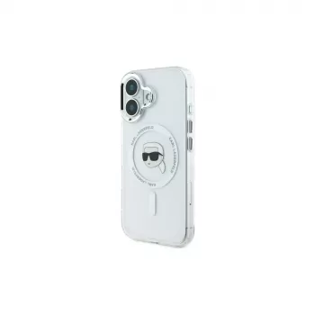 Karl Lagerfeld Funda rígida IML Metal Karl Head MagSafe para iPhone 16 Plus 6,7