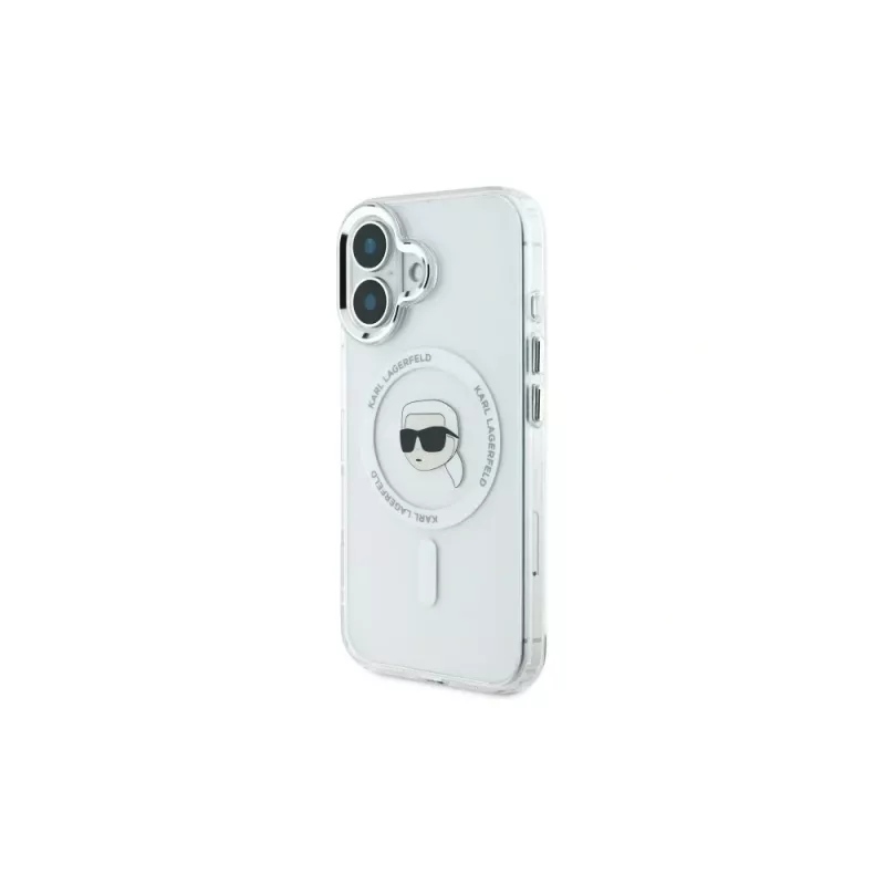 Karl Lagerfeld Funda rígida IML Metal Karl Head MagSafe para iPhone 16 Plus 6,7