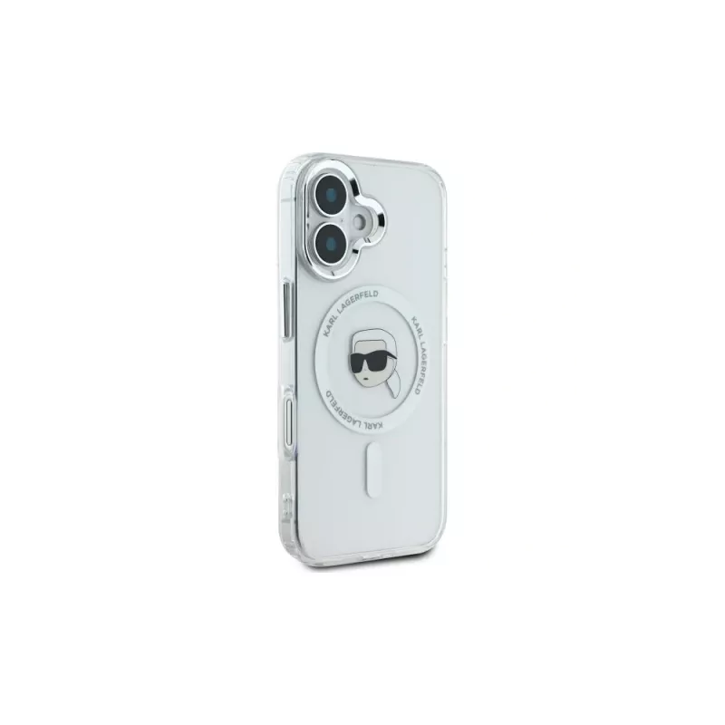 Karl Lagerfeld Funda rígida IML Metal Karl Head MagSafe para iPhone 16 Plus 6,7