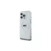 Karl Lagerfeld KLHMP16LHLSKIH Funda rígida IML Metal Karl Head MagSafe para Apple iPhone 16 Pro, blanca