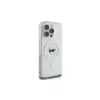 Karl Lagerfeld KLHMP16LHLSKIH Funda rígida IML Metal Karl Head MagSafe para Apple iPhone 16 Pro, blanca