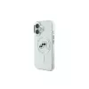 Karl Lagerfeld KLHMP16MHLSKCH Funda rígida iPhone 16 Plus 6.7 IML Metal Karl & Choupette Head MagSafe blanca