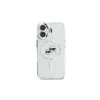 Karl Lagerfeld KLHMP16MHLSKCH Funda rígida iPhone 16 Plus 6.7 IML Metal Karl & Choupette Head MagSafe blanca