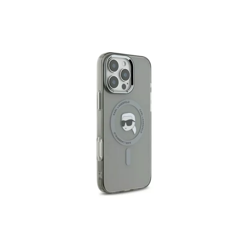 Karl Lagerfeld KLHMP16LHLSKIK Funda rígida IML Metal Karl Head MagSafe para Apple iPhone 16 Pro 6,3