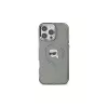 Karl Lagerfeld KLHMP16XHLSKIK Funda rígida iPhone 16 Pro Max 6.9 negra IML Metal Karl Head MagSafe