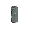 Karl Lagerfeld KLHMP16SHLSCHK Funda rígida iPhone 16 6.1 negra IML Metal Choupette Head MagSafe
