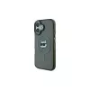 Karl Lagerfeld KLHMP16MHLSCHK Funda rígida iPhone Plus 6,7 negra IML Metal Choupette Head MagSafe