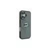 Karl Lagerfeld KLHMP16MHLSCHK Funda rígida iPhone Plus 6,7 negra IML Metal Choupette Head MagSafe