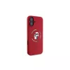 Karl Lagerfeld KLHMP16SSCMKCRHR Funda de silicona roja para iPhone 16 6,1