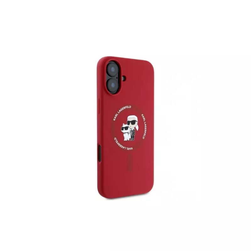 Karl Lagerfeld KLHMP16SSCMKCRHR Funda de silicona roja para iPhone 16 6,1