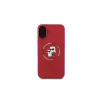 Karl Lagerfeld KLHMP16SSCMKCRHR Funda de silicona roja para iPhone 16 6,1