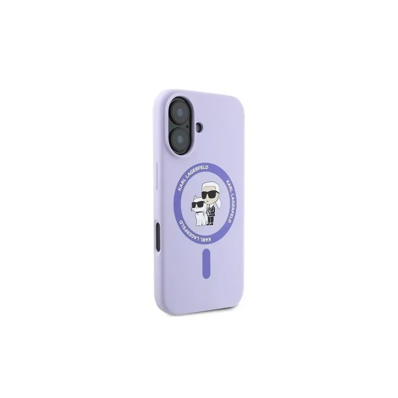 Karl Lagerfeld KLHMP16MSCMKCRHU Funda rígida de silicona MagSafe para iPhone 16 Plus 6,7