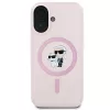 Karl Lagerfeld KLHMP16SSCMKCRHP Funda rígida de silicona MagSafe para Apple iPhone 16 6,1