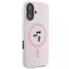 Karl Lagerfeld KLHMP16SSCMKCRHP Funda rígida de silicona MagSafe para Apple iPhone 16 6,1