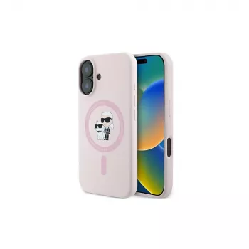 Karl Lagerfeld Funda rígida de silicona para iPhone 16 Plus 6,7