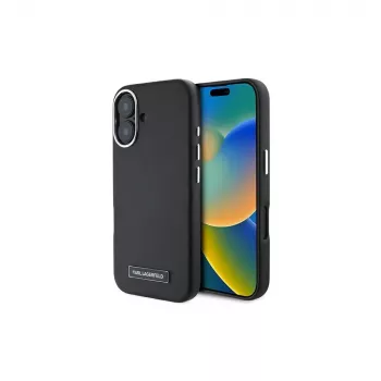 Karl Lagerfeld KLHMP16MPGMSRPK Funda rígida con placa metálica para iPhone 16 Plus 6.7