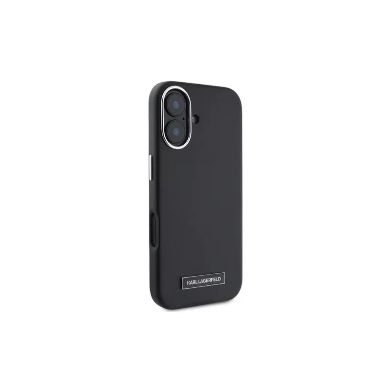 Karl Lagerfeld KLHMP16MPGMSRPK Funda rígida con placa metálica para iPhone 16 Plus 6.7