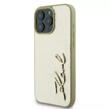 Karl Lagerfeld Funda rígida Metal Signature para iPhone 16 Pro 6,3