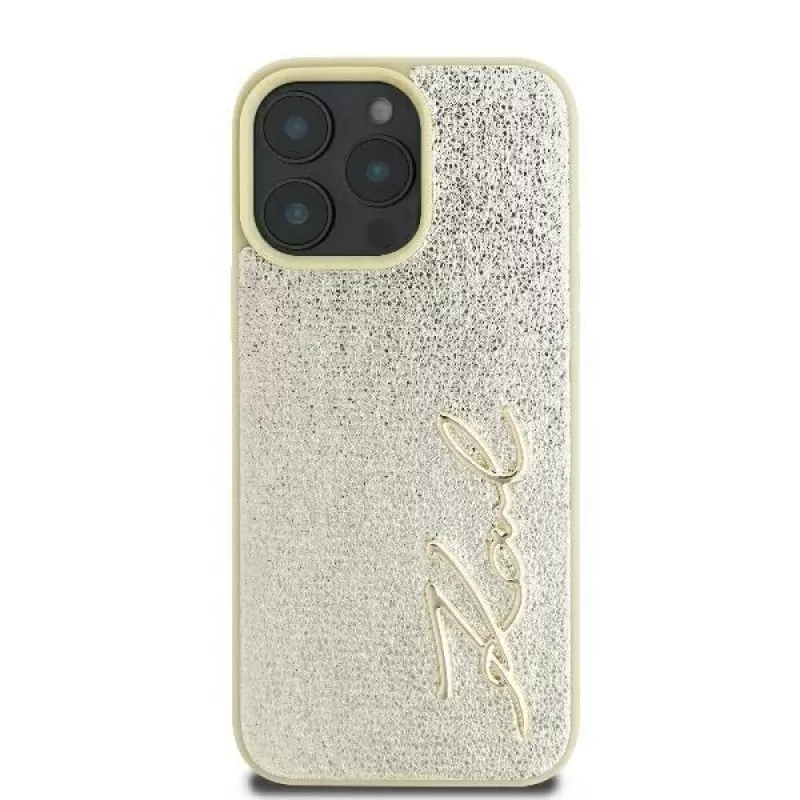 Karl Lagerfeld Funda rígida Metal Signature para iPhone 16 Pro 6,3