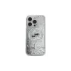 Karl Lagerfeld Funda MagSafe Liquid Glitter Karl & Choupette Head para iPhone 16 Pro Max (transparente)