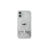 Karl Lagerfeld Funda rígida MagSafe Liquid Glitter Karl Head para Apple iPhone 16 6,1