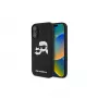 Karl Lagerfeld KLHMP16SSKCHPPLK Funda rígida de silicona negra para iPhone 16 6.1