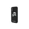 Karl Lagerfeld KLHMP16SSKCHPPLK Funda rígida de silicona negra para iPhone 16 6.1