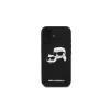 Karl Lagerfeld KLHMP16SSKCHPPLK Funda rígida de silicona negra para iPhone 16 6.1