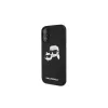 Karl Lagerfeld Funda rígida de silicona negra para iPhone 16 Plus 6,7