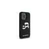 Karl Lagerfeld KLHMP16LSKCHPPLK Funda rígida de silicona negra para iPhone 16 Pro 6,3 inch Double Heads Print MagSafe