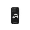 Karl Lagerfeld KLHMP16LSKCHPPLK Funda rígida de silicona negra para iPhone 16 Pro 6,3 inch Double Heads Print MagSafe