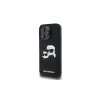 Karl Lagerfeld KLHMP16XSKCHPPLK Funda rígida de silicona negra para iPhone 16 Pro Max 6,9