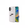 Karl Lagerfeld KLHMP16SSKCHPPLP Funda rígida de silicona rosa para iPhone 16 6,1 inch con Double Heads Print y MagSafe