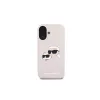 Karl Lagerfeld KLHMP16SSKCHPPLP Funda rígida de silicona rosa para iPhone 16 6,1