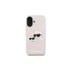 Karl Lagerfeld KLHMP16MSKCHPPLP Funda rígida de silicona rosa para iPhone 16 Plus 6,7