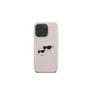 Karl Lagerfeld KLHMP16LSKCHPPLP Funda rígida de silicona rosa para iPhone 16 Pro 6,3