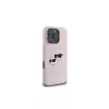 Karl Lagerfeld KLHMP16LSKCHPPLP Funda rígida de silicona rosa para iPhone 16 Pro 6,3
