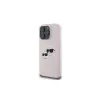 Karl Lagerfeld KLHMP16XSKCHPPLP Funda rígida de silicona rosa para iPhone 16 Pro Max 6,9