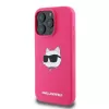 Karl Lagerfeld KLHMP16XSCHPPLF Funda rígida de silicona fucsia para iPhone 16 Pro Max 6,9