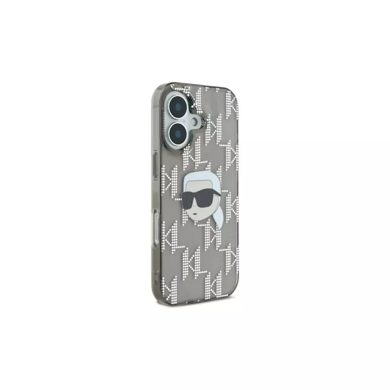 Karl Lagerfeld Funda IML Karl Head Electroplated para iPhone 16 (negra)