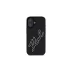 Karl Lagerfeld Funda 3D Rubber Bicolor Signature para iPhone 16 (negra)