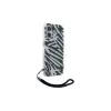 Karl Lagerfeld Funda trasera IML Zebra Pattern & Cord para Apple iPhone 16 - negra
