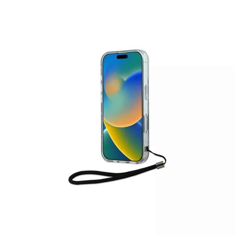 Karl Lagerfeld Funda Zebra With Cord para Apple iPhone 16 - lila